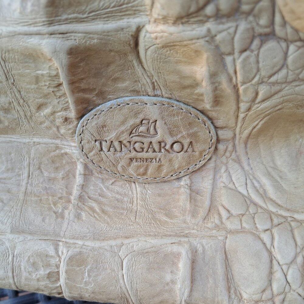 Tangaroa Venezia VINTAGE Italian Leather Crocodile Duffel Travel Bag - Picture 5 of 16